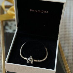 6 in Pandora Disney Cinderella Carriage Charm Bracelet